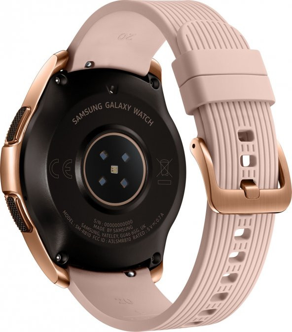 Samsung Galaxy Watch (42mm) (Android ve iPhone Uyumlu) Pembe/Altın - SM-R810NZDATUR (Samsung Türkiye - 6