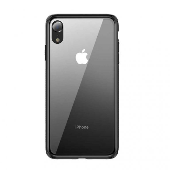 iPhone XR 6.1 Baseus Kenarları Silikon Cam Kılıf - 5