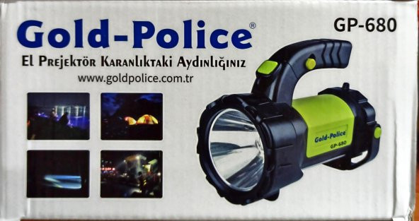 Gold Police GP-680 Şarjlı El Feneri - 5