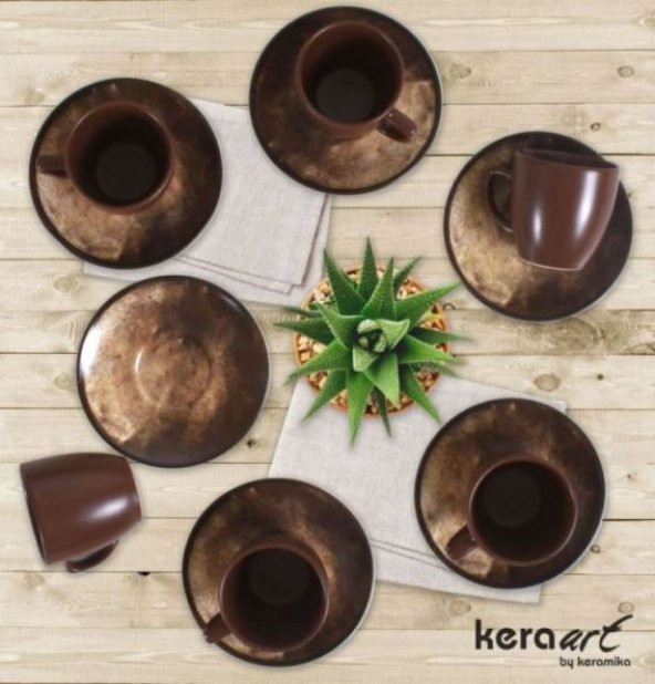 Keramika Kahve Takımı 12 Parça 6 Kişilik (Keraart)