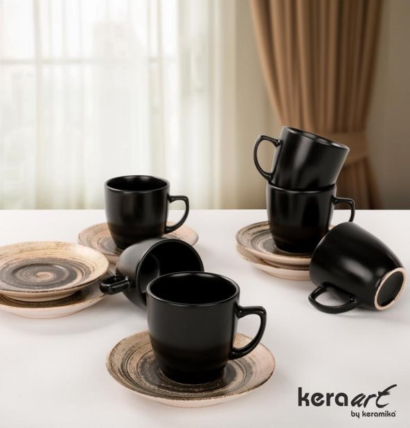 Keramika Kahve Takımı 12 Parça 6 Kişilik (Keraart)
