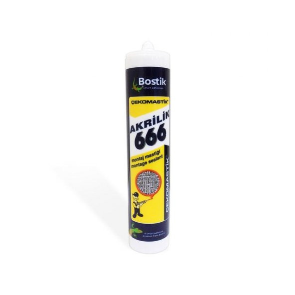 Çekomastik Akrilik 666 Montaj Mastiği Beyaz 500 Gr