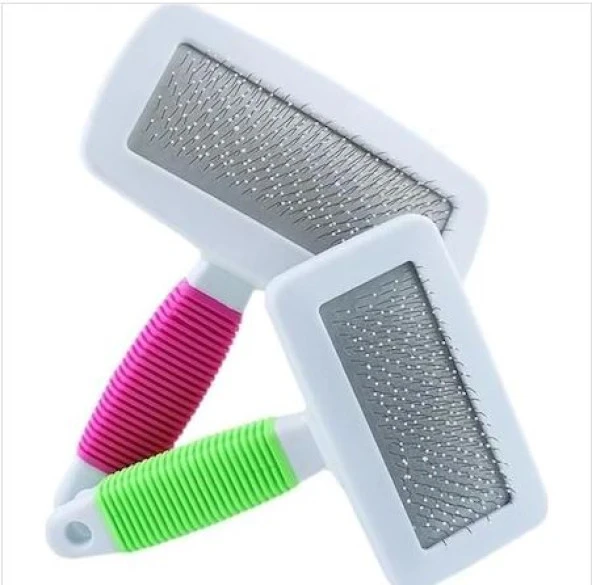 Evcil Hayvan Kedi Köpek Tüy Tarama Kaşıma Fırçası Tarağı Telli - - 2