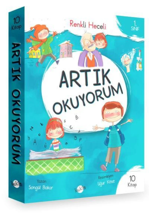 Kukla 1. Sınıf Artık Okuyorum Serisi Renkli Heceli 10 Kitap