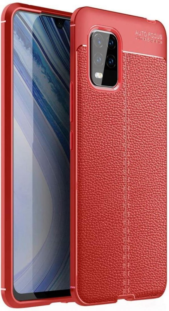 Xiaomi Mi 10 Lite Deri Desenli Kamera Korumalı Silikon Kılıf - 4