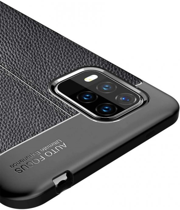 Xiaomi Mi 10 Lite Deri Desenli Kamera Korumalı Silikon Kılıf - 6