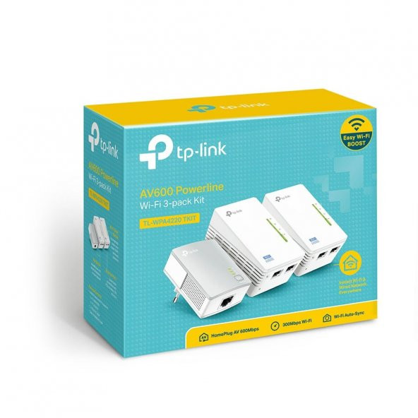 TP-LINK TL-WPA4220T AV600 POWERLINE ÜÇLÜ KİT.MENZİ - 5
