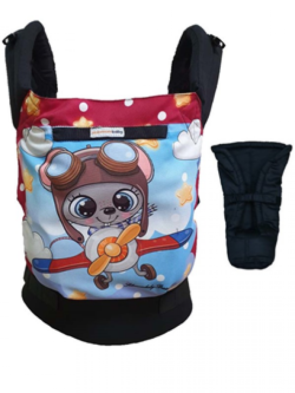 Solomombaby Uçan Fare Bordo Ergonomik Kanguru Yeni Doğan Seti