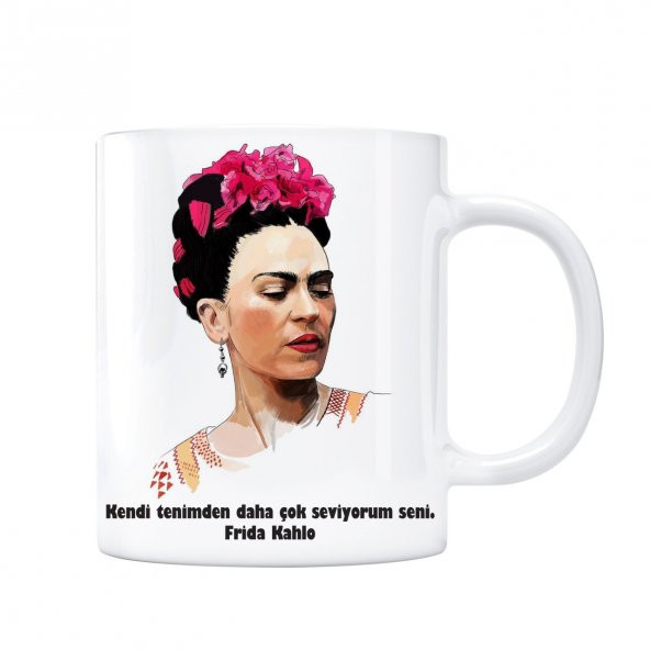 Frida Kahlo Kupa Bardak - Kendi Tenimden