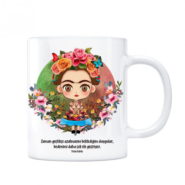 Frida Kahlo Kupa Bardak - Zaman Geçtikçe