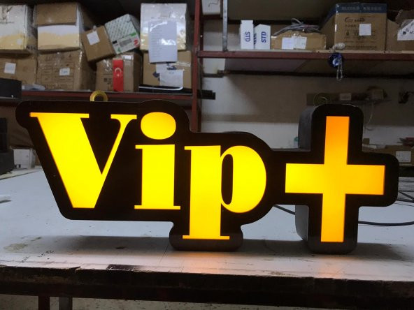 Vip Playstation Cafe Tabelası 3D LED Tabela Neon Etkili Işıklı Kutu Harf Tabela 30x45cm Pleksiglass