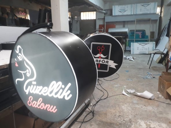 Yeni Nesil 3D DÖNEN LED Tabela Neon Etkili Işıklı Çift Taraflı Motorlu Dönen Tabela Pleksiglass ürün görseli