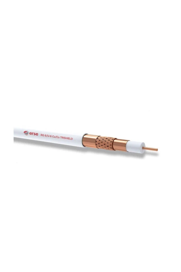 Uydu Anten Çanak Kablosu RG 6/U-6 Beyaz