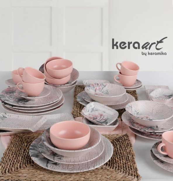 Keramika 44 Parça Kahvaltı / Yemek Takımı (Keraart) 6 Kişilik