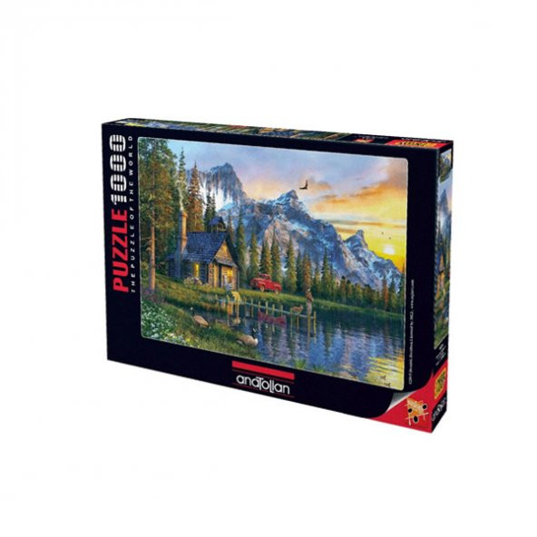 1024  Dağ Evinde Günbatımı 1000 Parça Puzzle -Anatolian