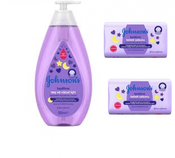 Johnson's Baby Bedtime Saç & Vücut Şampuanı 500 ml+johnson's baby sabun bedtime 100 gr X 2 ADET