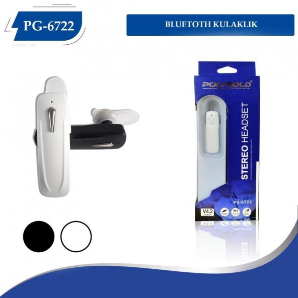 PolyGold Bluetooth Kulaklık Headset Mikrofonlu Kulaklık PG-6722 - 2