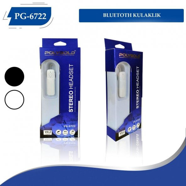 PolyGold Bluetooth Kulaklık Headset Mikrofonlu Kulaklık PG-6722 - 3