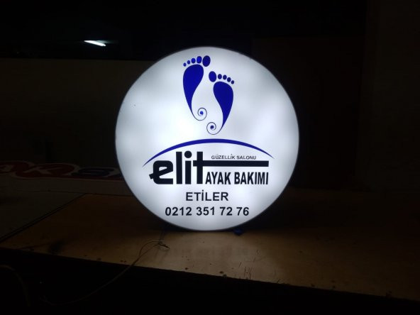 Elit Ayak Bakım Etiler Tabela 3D LED Tabela Neon Etkili Işıklı Kutu Harf Tabela 30x45cm Pleksiglass