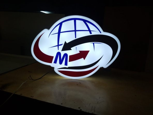 Monumento Logo Tabelası 3D LED Tabela Neon Etkili Işıklı Kutu Harf Tabela 30x45cm Pleksiglass