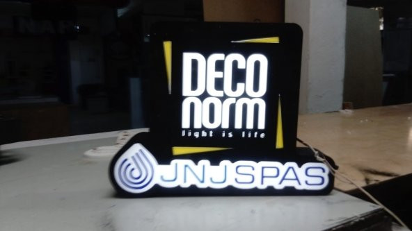 Deco Norm Jnjspas Tabelası 3D LED Tabela Neon Etkili Işıklı Kutu Harf Tabela 30x45cm Pleksiglass ürün görseli