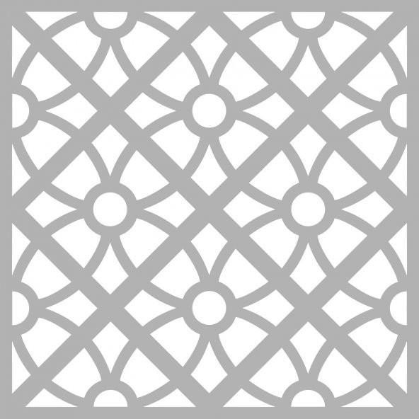 Çiçek Karo 4 Stencil Boyama şablonu 30x30 cm, Duvar Stencil, Fayans Stencil, Mobilya Stencil - 2