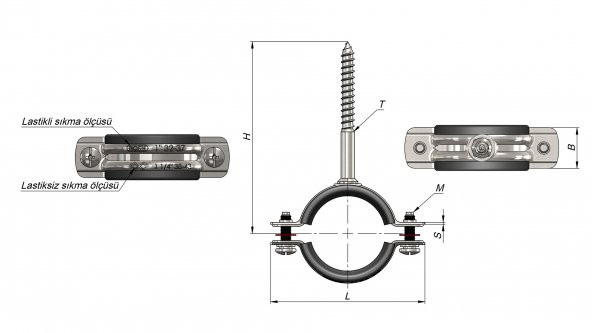 Trifonlu Doğalgaz Kelepçesi 4” Uzun - 2
