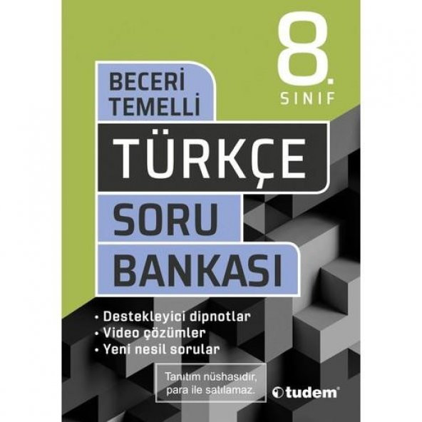 Tudem 8. Sınıf Türkçe Beceri Temelli Soru Bankası