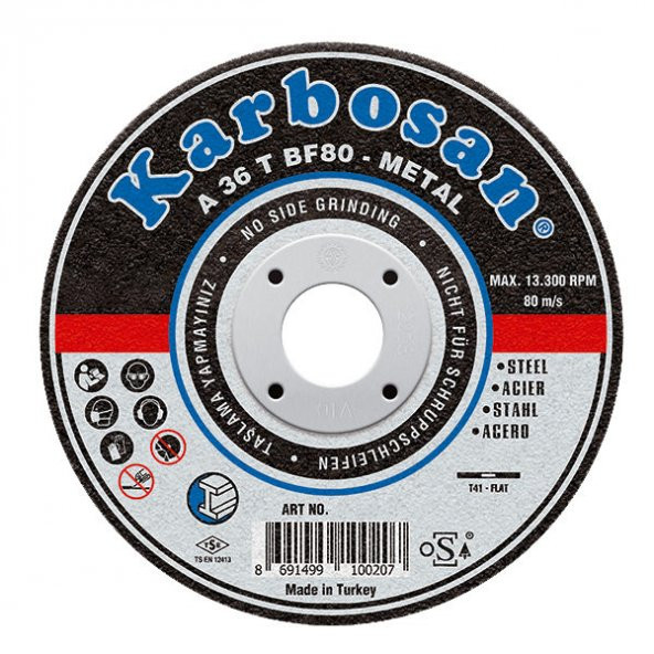 Karbosan Metal Profil Kesme Taşı 125x3.0x22.23mm - 1
