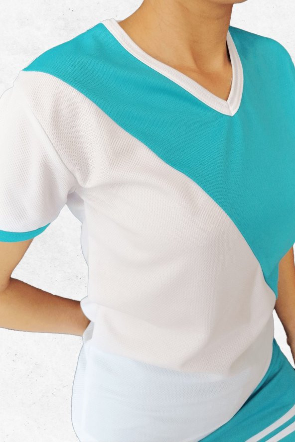 Modapalace Renkli Modelli Büyük Beden Kadın Spor Tişört
