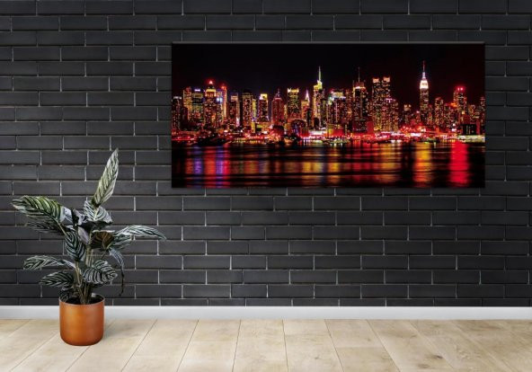 Chic Life Newyork Dev Boyut Manzara Kanvas Tablo - 60x140cm