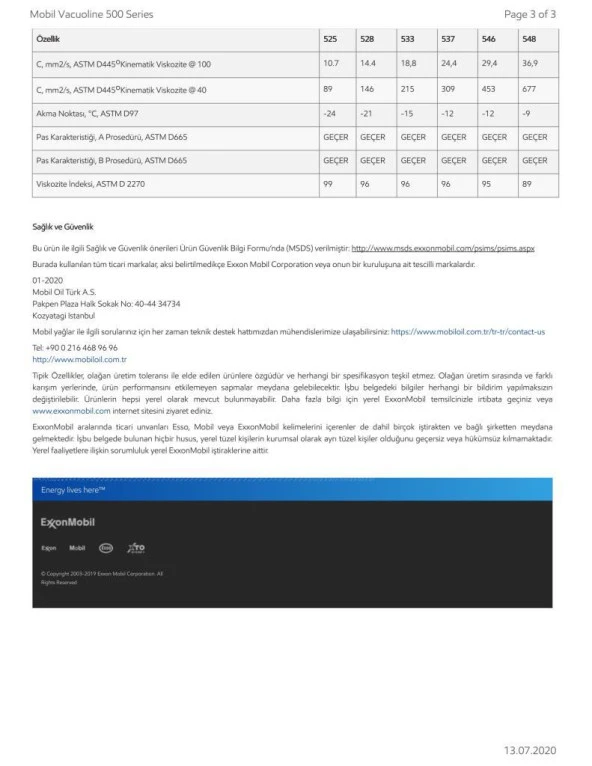 MOBİL VACUOLİNE 537 BIDON 20 LİTRE (MOBİL DTE OİL AA) - 4