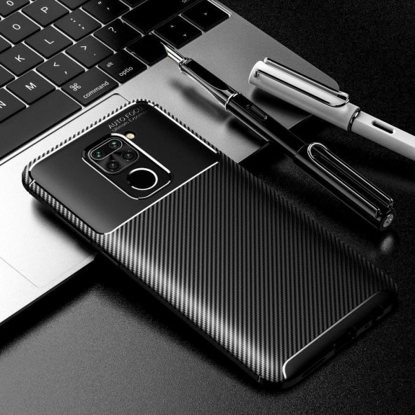 Xiaomi Redmi Note 9 Elde Kaymayan Kamera Korumalı Silikon Kılıf - 5