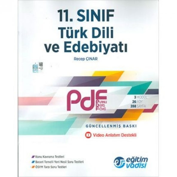 Eğitim Vadisi 11.Sınıf Türk Dili ve Edebiyatı PDF Video Anlatımlı