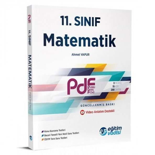 11. Sınıf Matematik Güncel PDF Planlı Ders Föyü Eğitim Vadisi - 1