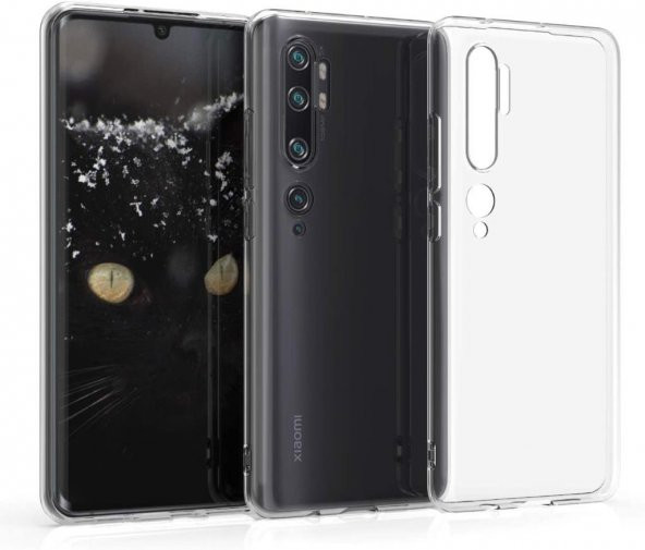 Xiaomi Mi 10 Kamera Çıkıntılı İnce Esnek Sararmaz Şeffaf Kılıf - 3