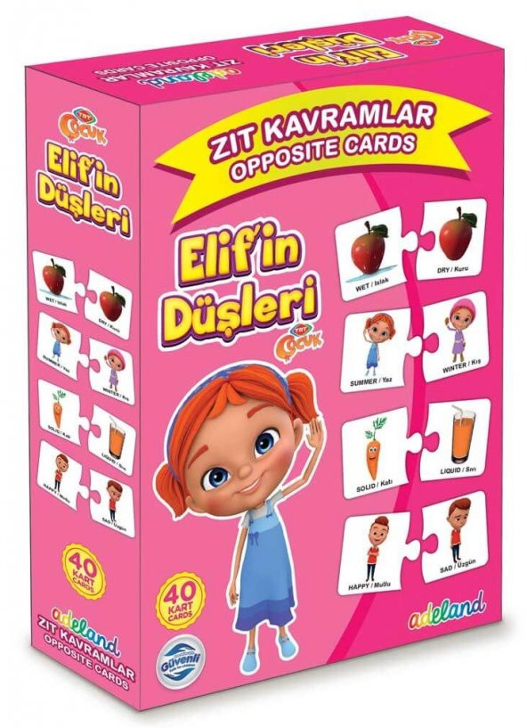 Elifin Düşleri İngilizce Türkçe Zıt Kavramlar - 1
