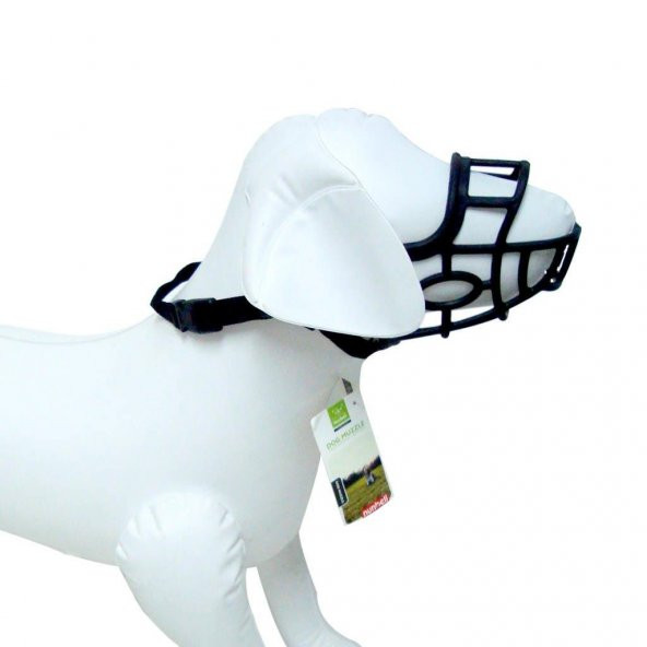 Nunbell Köpek Plastik Ağızlık Slikon Siyah XXL - 4