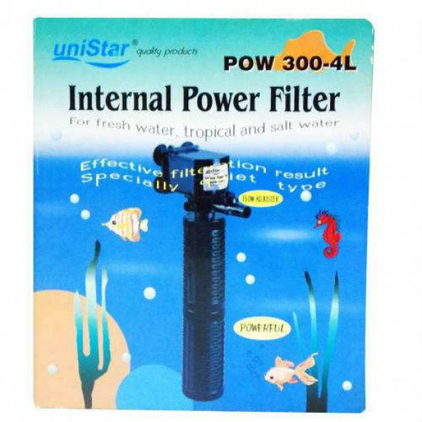 UniStar Pow 300-4L Akvaryum İç Filtre 2000 L/H