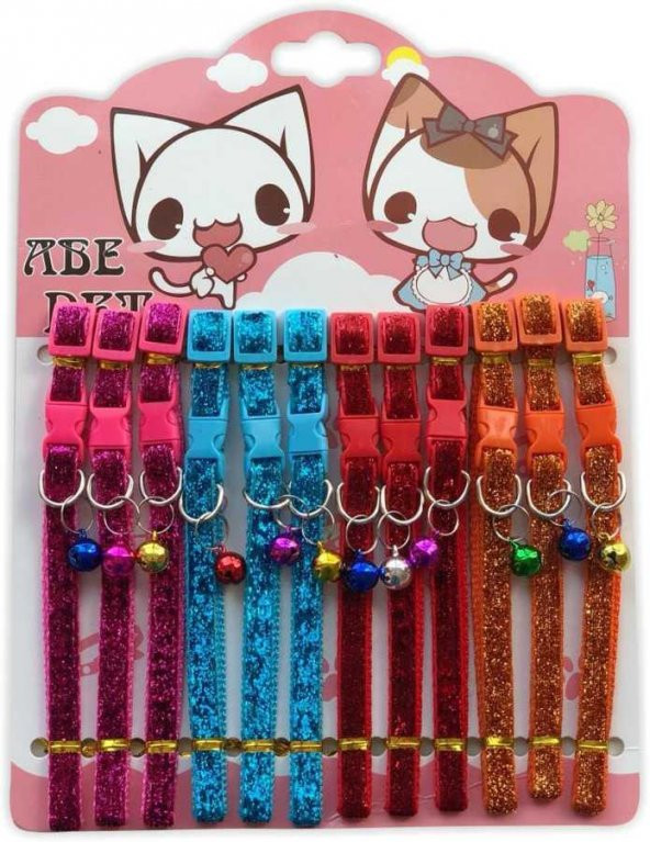 Dr.Sacchi ABTB-10 Kedi Tasması Zilli Karışık Renkli (1 ADET)