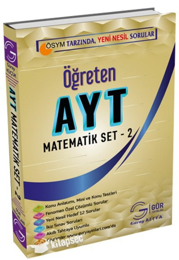 YKS AYT Öğreten Matematik Set 2 Gür Yayınları