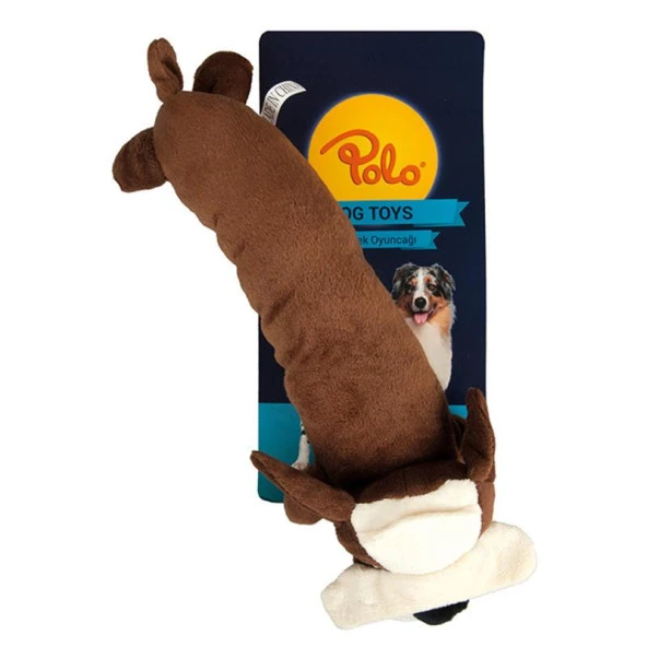 Polo Peluş Kahverengi Sosis Köpek Oyuncağı 35 Cm