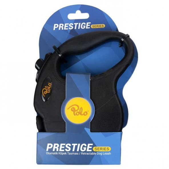 Polo Prestige Flexi Siyah Otomatik Köpek Tasma S 4M/10Kg