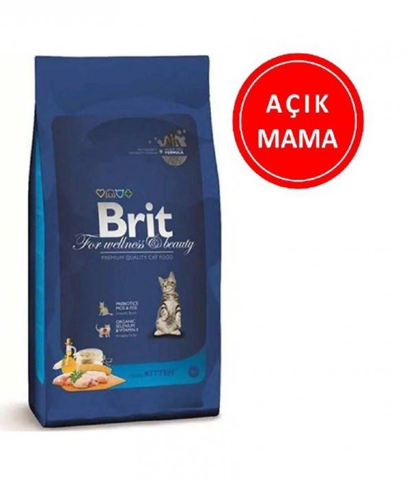 Brit Premium Kitten Tavuk Etli Yavru Kedi Maması 1 Kg AÇIK