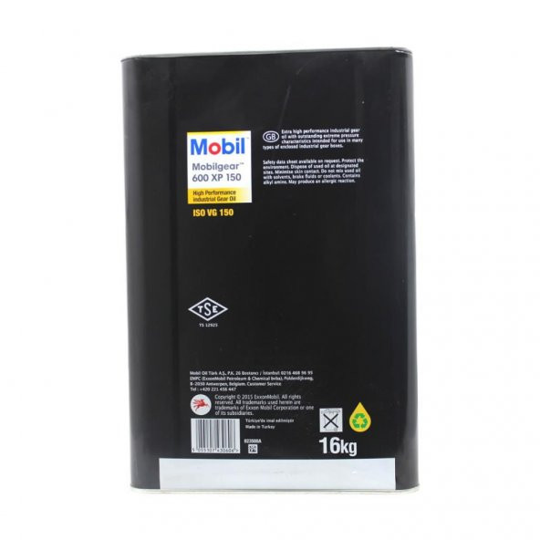 Mobil Mobilgear 600 XP 150 16 Lt Yüksek Performanslı Dişli Yağı - Resim 3