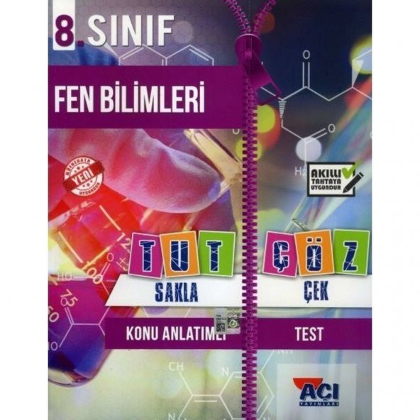 Açı Yayınları 8. Sınıf Fen Bilimleri Tut-Çöz Konu Anlatımlı Kitap