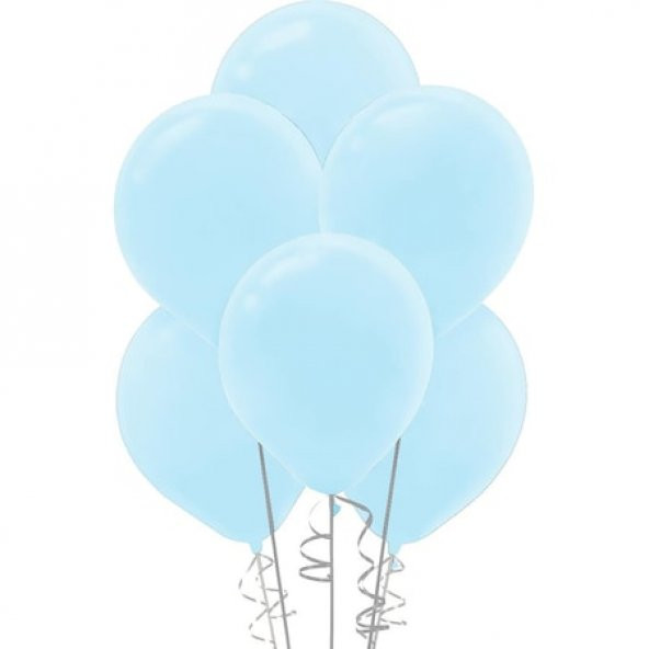 Pastel Açık Mavi Balon 100lü