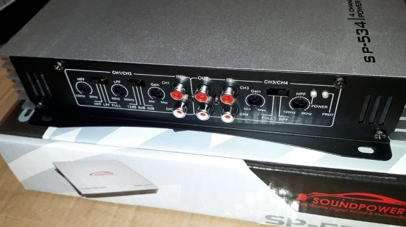 SOUNDPOWER SP-534 3000W 4 KANAL PROFESYONEL OTO ANFİSİ - 2