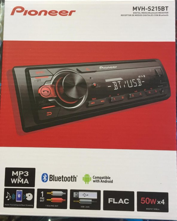 PİONEER MVH-S215 BT BLUETOOTHLU OTO TEYP