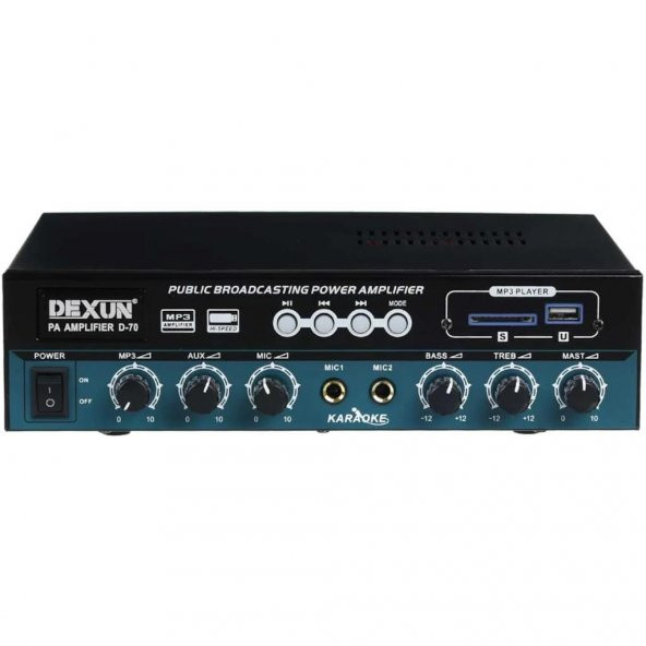 DEXUN D-70 60W 100 Volt Mixer Amfi İş Yeri Ve Ev Amfisi